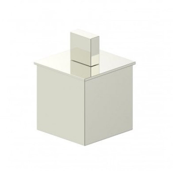 Berlin Small Cotton Box - Free Standing - 4" Brass/Polished Nickel