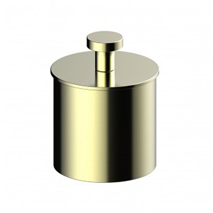 Oslo Small Cotton Box - Free Standing - 5" Brass/Brushed Brass