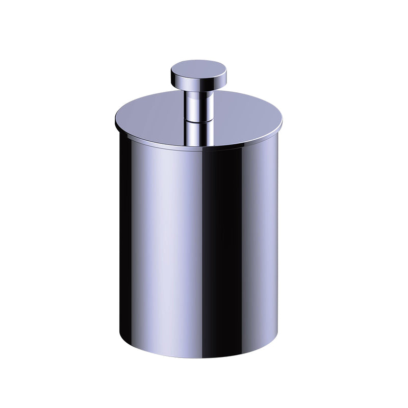 Oslo Large Cotton Box - Free Standing - 6" Brass/Polished Chrome