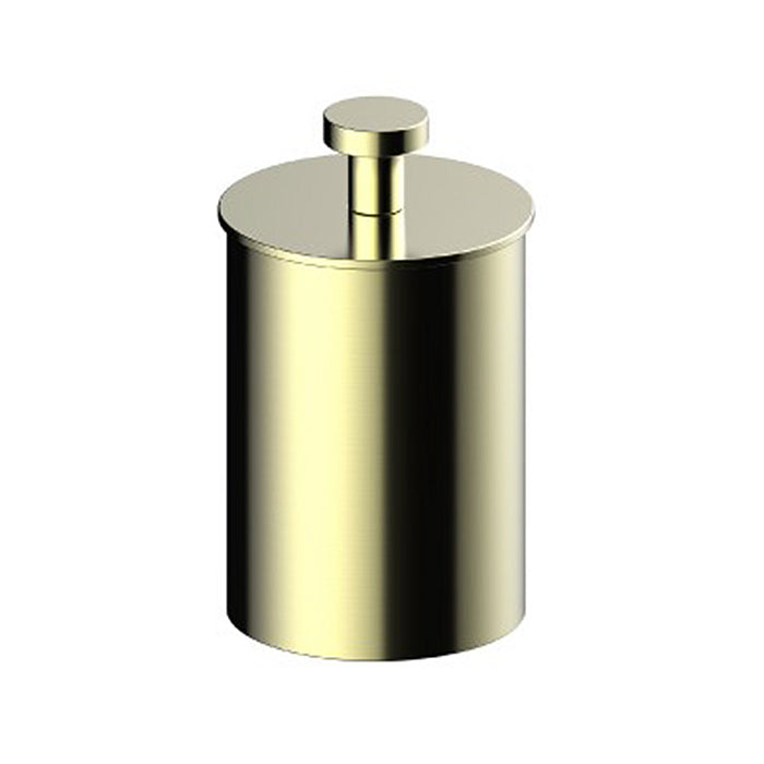 Oslo Large Cotton Box - Free Standing - 6" Brass/Brushed Brass