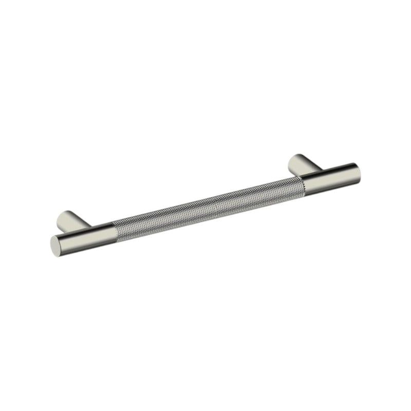 Circo Knurled Cabinet Pull Handle - Cabinet Mount - 8" Brass/Brushed Nickel