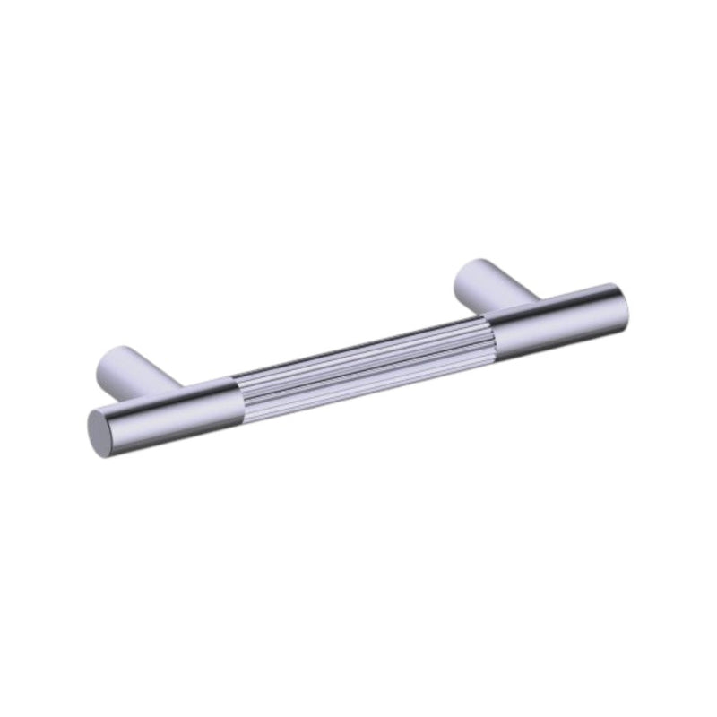 Circo Knurled Cabinet Pull Handle - Cabinet Mount - 4" Brass/Brushed Nickel