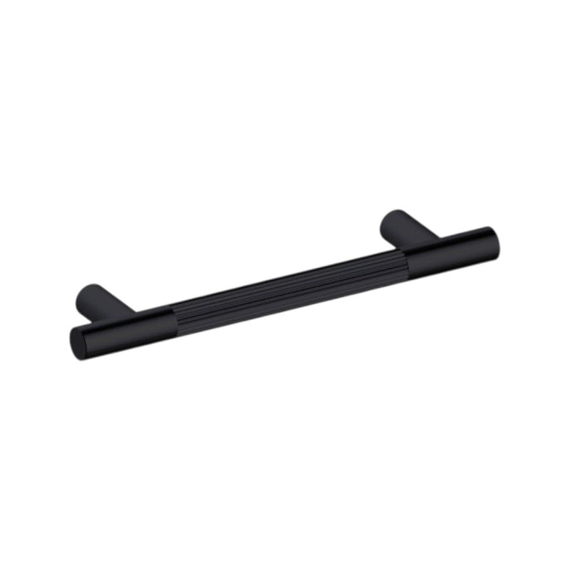 Circo Knurled Cabinet Pull Handle - Cabinet Mount - 6" Brass/Matt Black