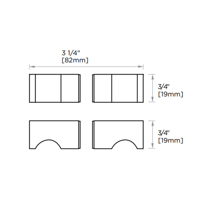 London Double Glass Door Knob - Door Mount - 4" Brass/Polished Chrome