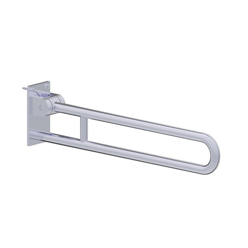 Berlin Fold Down Grab Bar - Wall Mount - 32" Brass/Polished Chrome