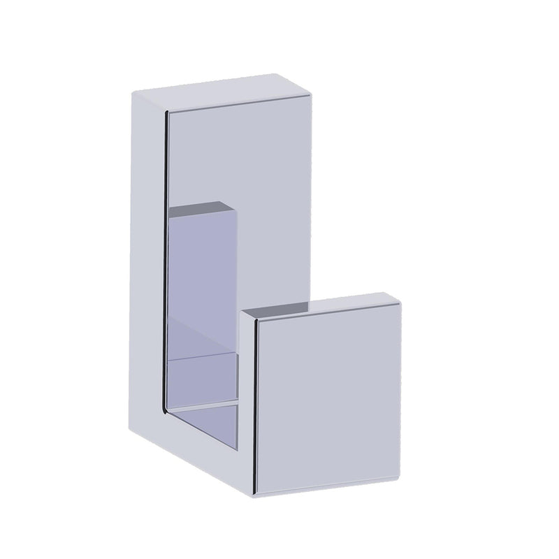 Berlin Deep Hook - Wall Mount - 2" Brass/Polished Chrome