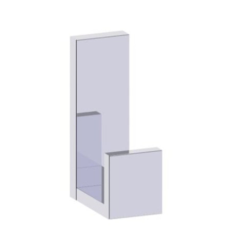 Berlin Large Coat Hook - Wall Mount - 4" Brass/Polished Chrome