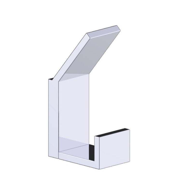 Berlin Single Prong Robe Hook - Wall Mount - 4" Brass/Polished Chrome