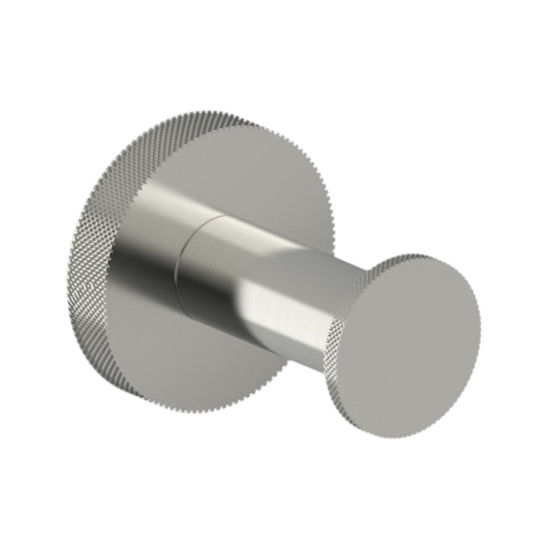 Circo Knurled Single Hook - Wall Mount - 2" Brass/Brushed Nickel