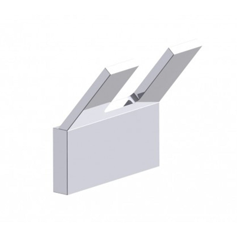 Cologne Double Coat Hook - Wall Mount - 3" Brass/Polished Chrome