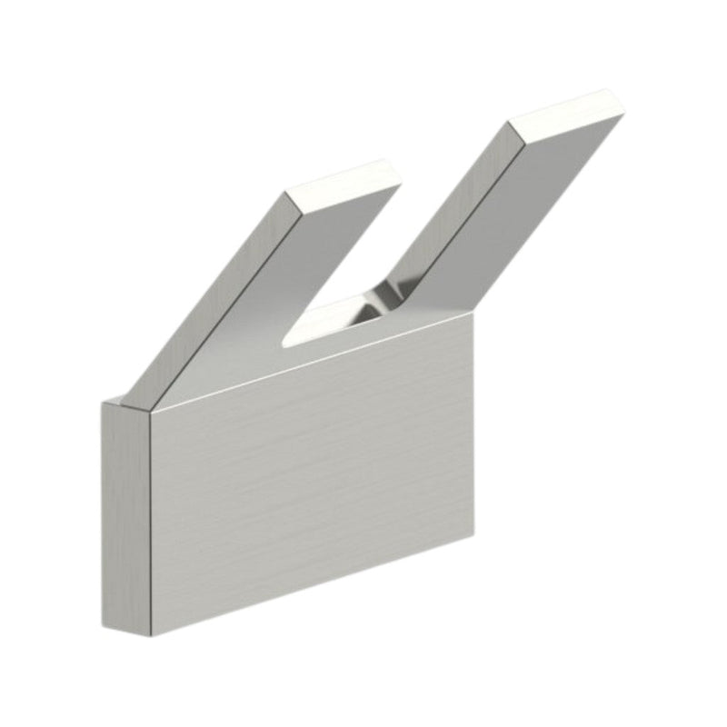 Cologne Double Coat Hook - Wall Mount - 3" Brass/Brushed Nickel