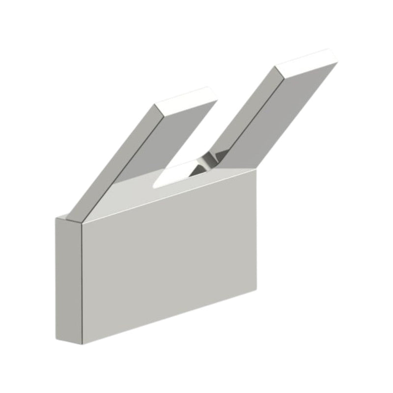 Cologne Double Coat Hook - Wall Mount - 3" Brass/Polished Nickel