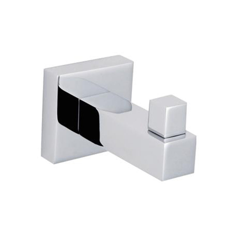 London Single Hook - Wall Mount - 2" Brass/Polished Chrome