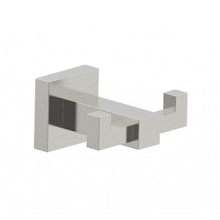 London Double Hook - Wall Mount - 3" Brass/Brushed Nickel