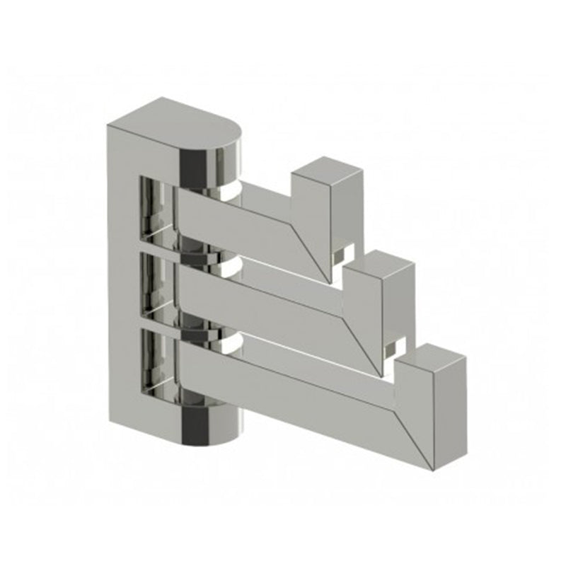 London Triple Hook - Wall Mount - 3" Brass/Polished Nickel