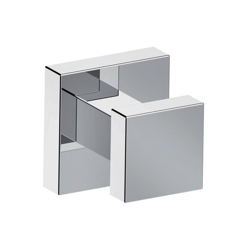 London Single Hook - Wall Mount - 2" Brass/Polished Chrome