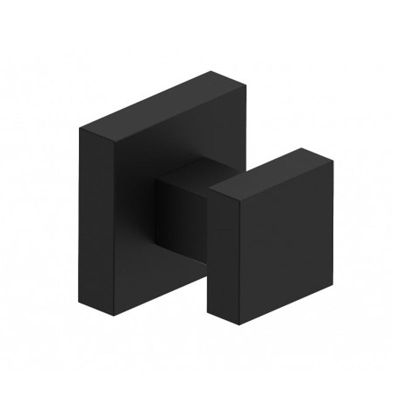 London Single Hook - Wall Mount - 2" Brass/Matt Black