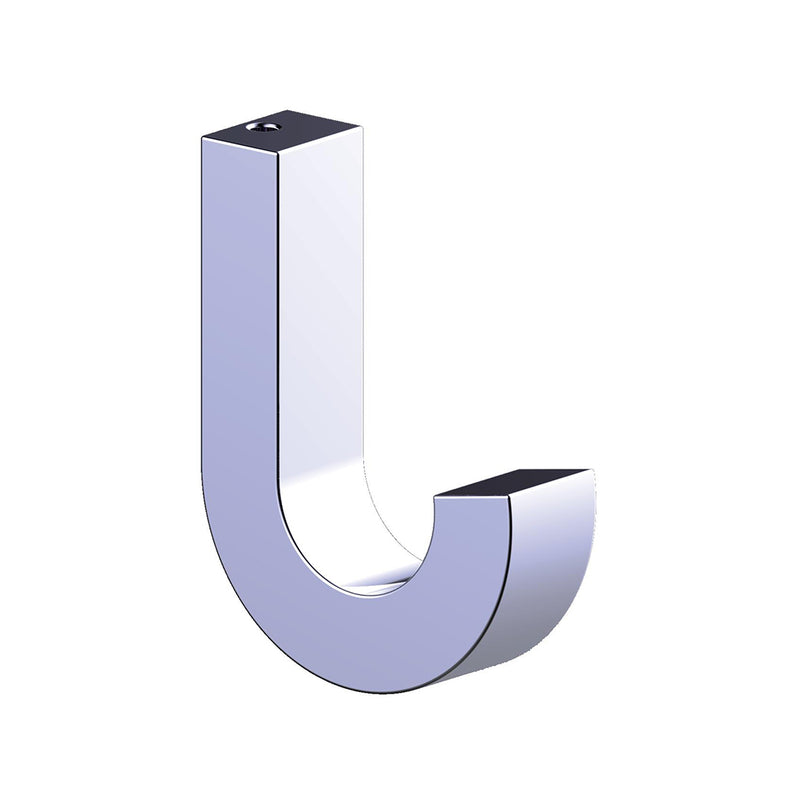 London Small Coat Hook - Wall Mount - 4" Brass/Polished Chrome