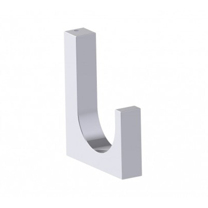 Munich Large Coat Hook - Wall Mount - 5" Brass/Polished Chrome