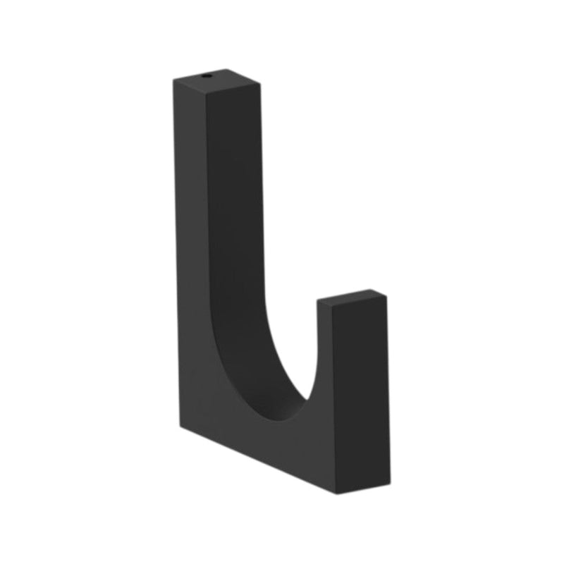 Munich Large Coat Hook - Wall Mount - 5" Brass/Matt Black