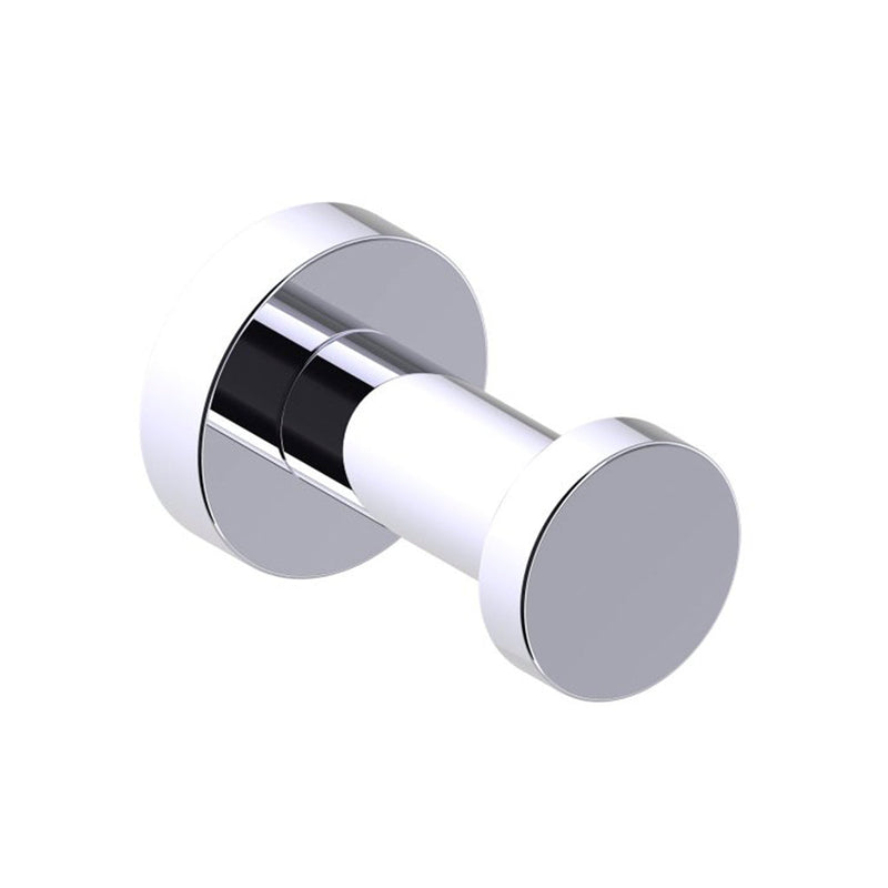 Oslo Prong Single Hook - Wall Mount - 1" Brass/Polished Chrome