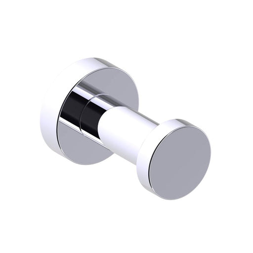 Oslo Prong Single Hook - Wall Mount - 1" Brass/Polished Chrome