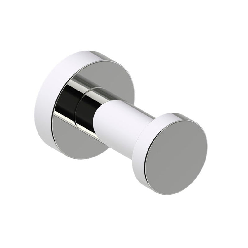 Oslo Prong Single Hook - Wall Mount - 1" Brass/Polished Nickel