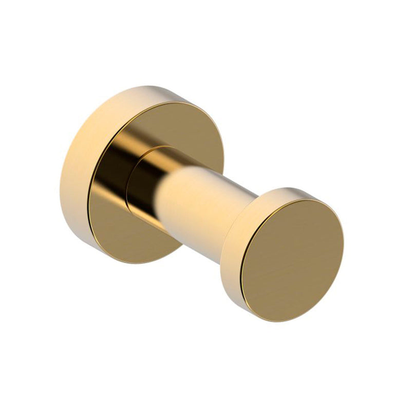 Oslo Prong Single Hook - Wall Mount - 1" Brass/Brushed Bronze