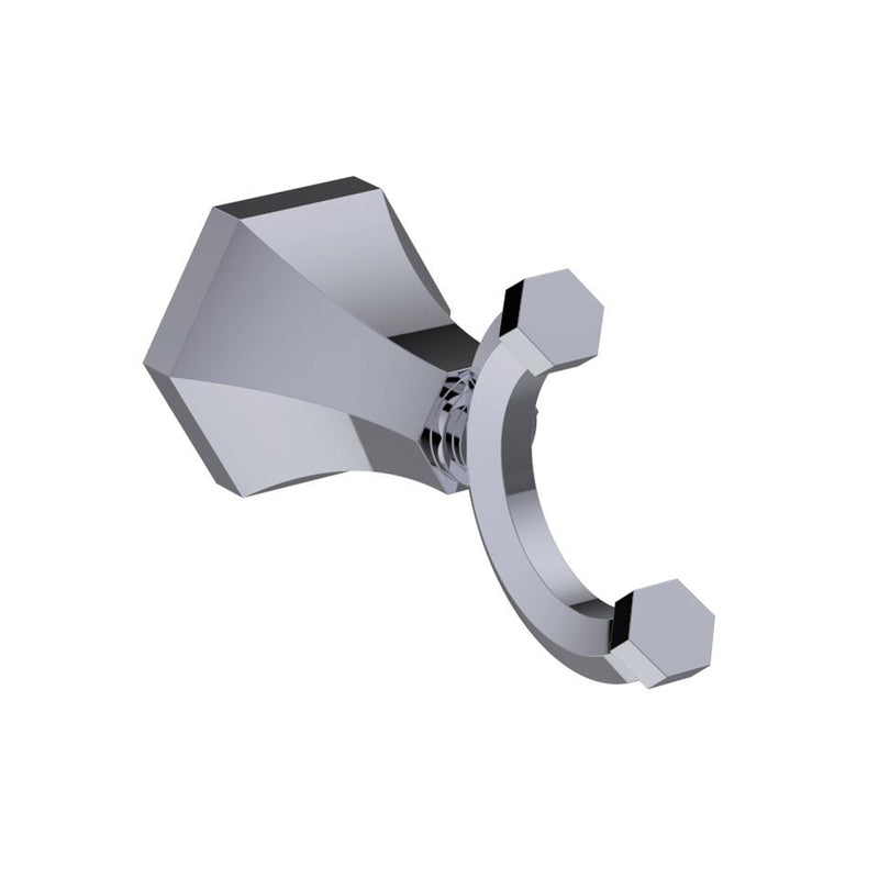 Pisa Coat Hook - Wall Mount - 3" Brass/Polished Chrome