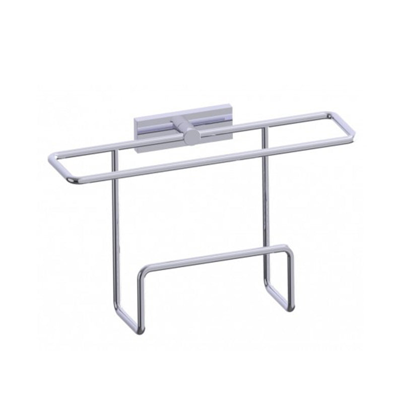 Madrid Magazine Rack - Wall Mount - 13" Brass/Polished Chrome