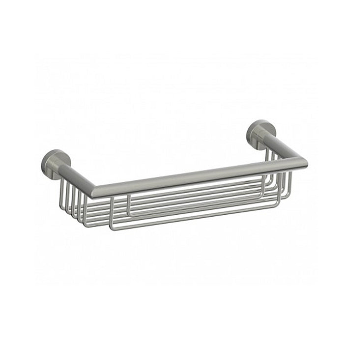 Oslo Shower Basket - Wall Mount - 12" Brass/Brushed Nickel