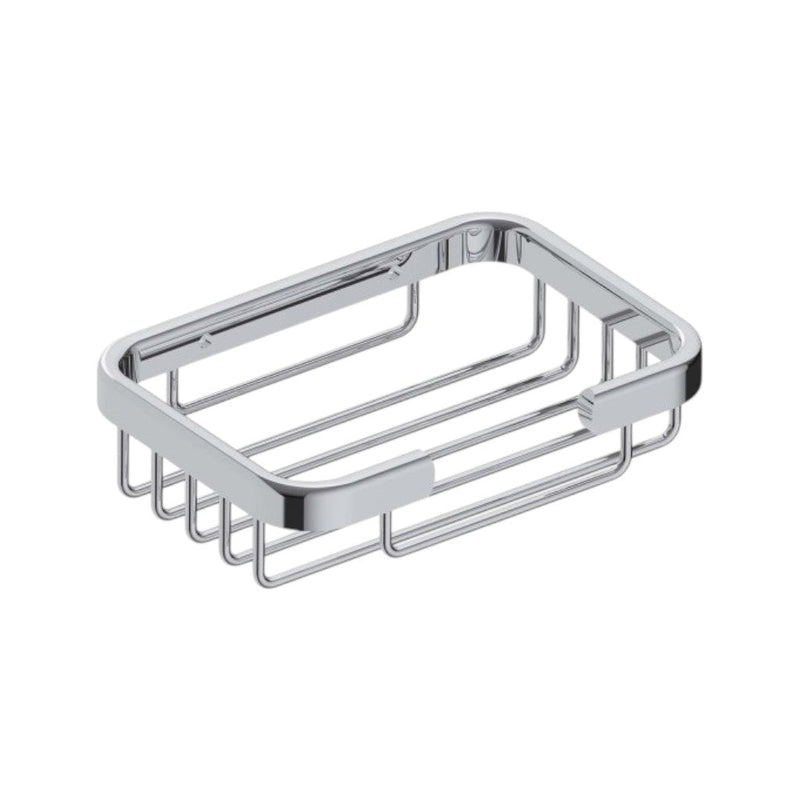 Wire Shower Basket - Wall Mount - 6" Brass/Polished Nickel