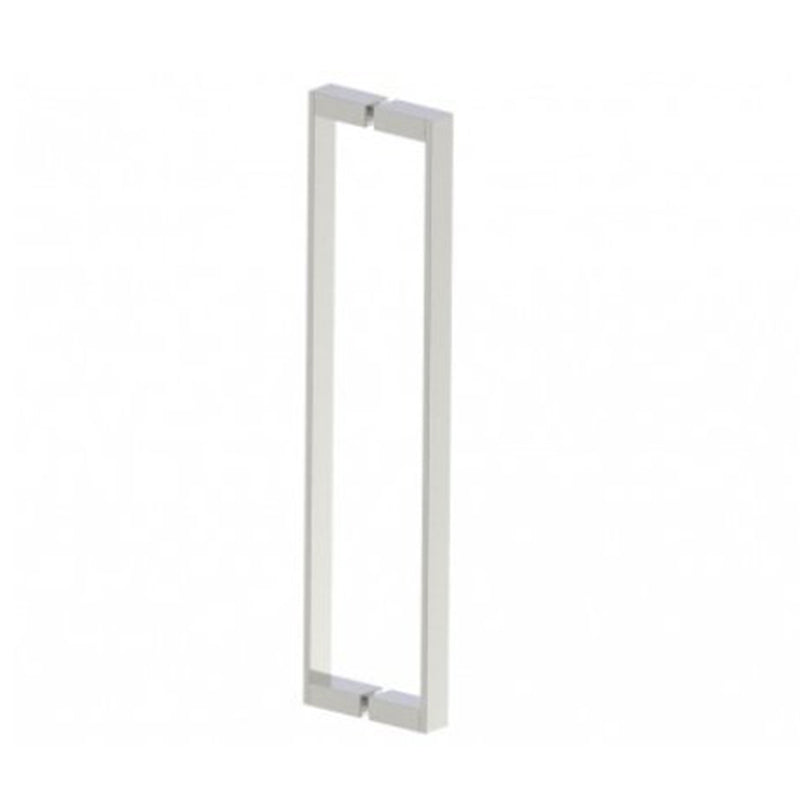 Berlin Double Glass Shower Door Handle - Door Mount - 36" Brass/Brushed Nickel