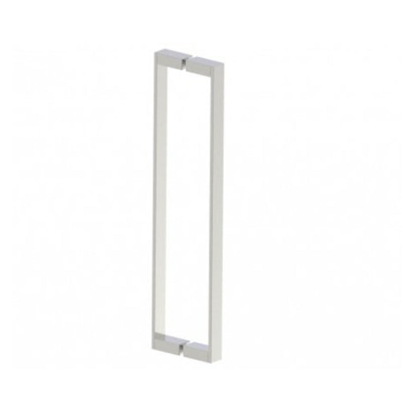 Berlin Double Glass Shower Door Handle - Door Mount - 24" Brass/Brushed Nickel