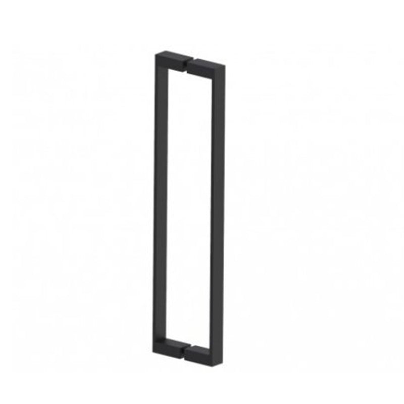 Berlin Double Glass Shower Door Handle - Door Mount - 24" Brass/Matt Black