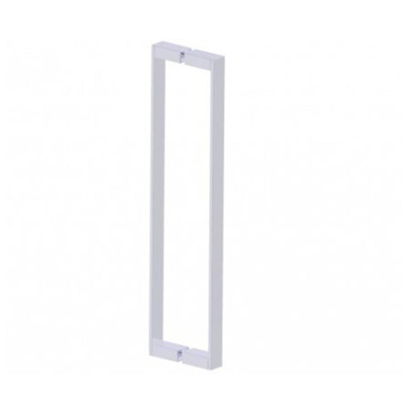 Berlin Double Glass Shower Door Handle - Door Mount - 18" Brass/Polished Chrome