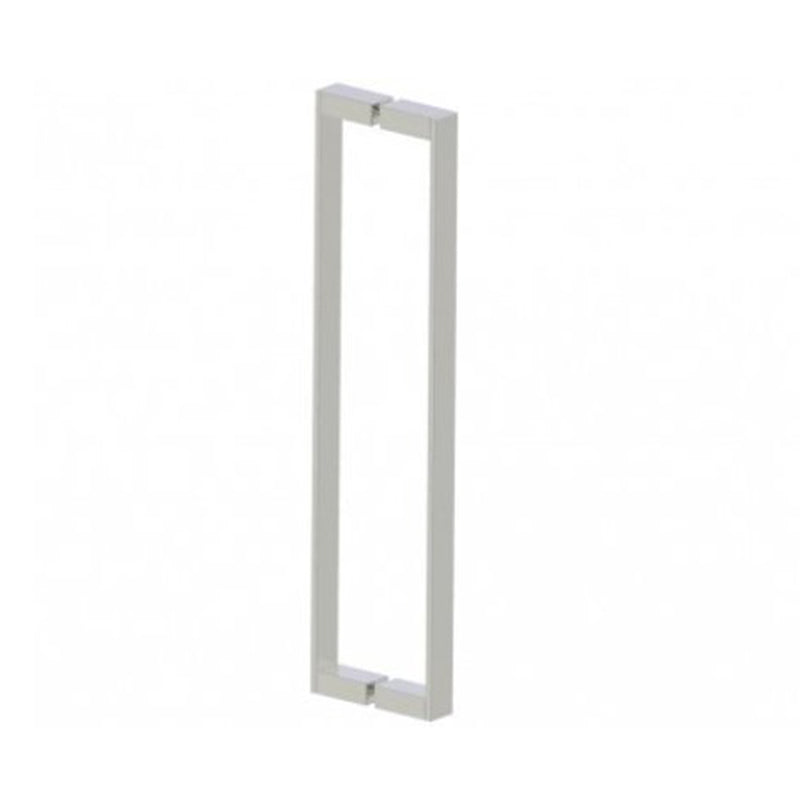 Berlin Double Glass Shower Door Handle - Door Mount - 18" Brass/Brushed Nickel