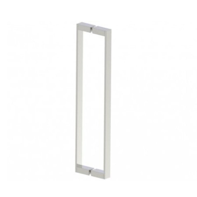 Berlin Double Glass Shower Door Handle - Door Mount - 18" Brass/Polished Nickel