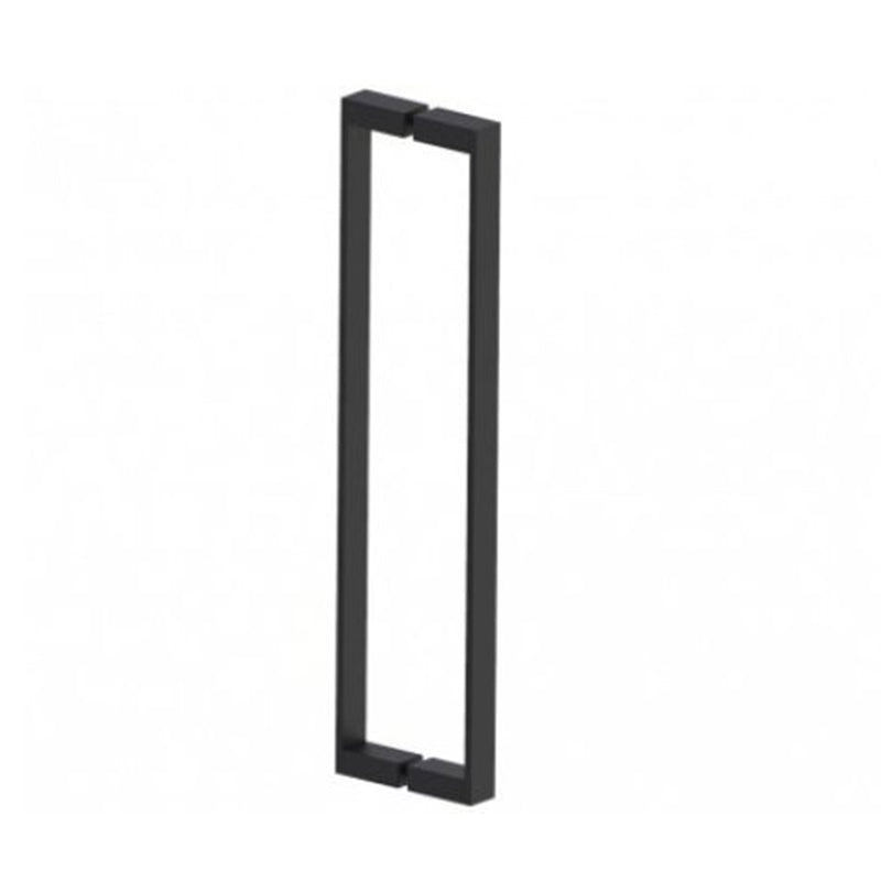 Berlin Double Glass Shower Door Handle - Door Mount - 18" Brass/Matt Black