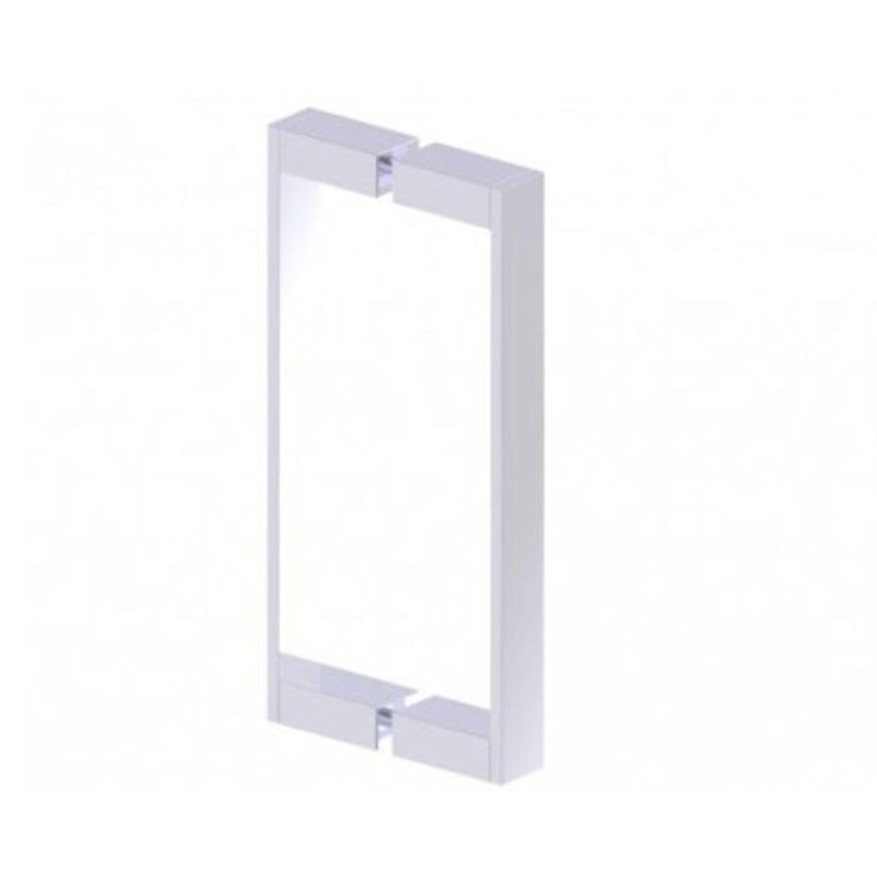 Berlin Double Glass Shower Door Handle - Door Mount - 12" Brass/Polished Chrome