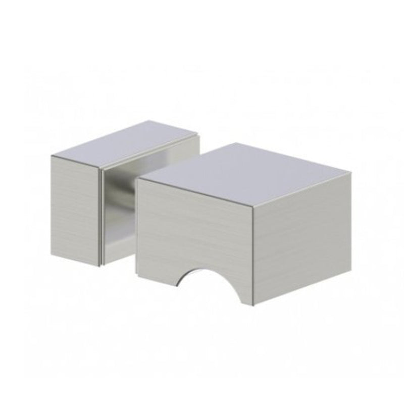 Berlin Single Knob Shower Door Handle - Door Mount - 2" Brass/Brushed Nickel