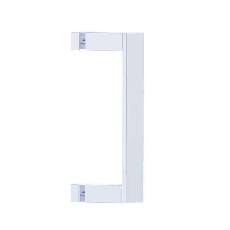 Berlin Single Glass Shower Door Handle - Door Mount - 8" Brass/Polished Chrome