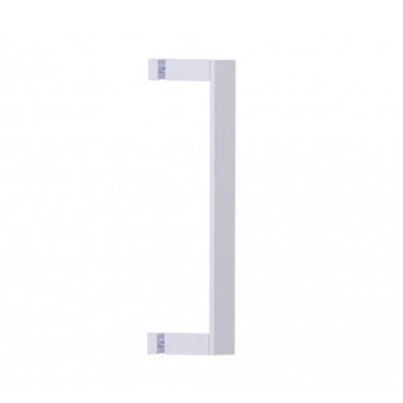 Berlin Single Glass Shower Door Handle - Door Mount - 12" Brass/Polished Chrome