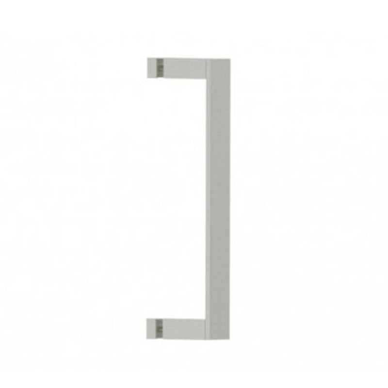 Berlin Single Glass Shower Door Handle - Door Mount - 12" Brass/Brushed Nickel