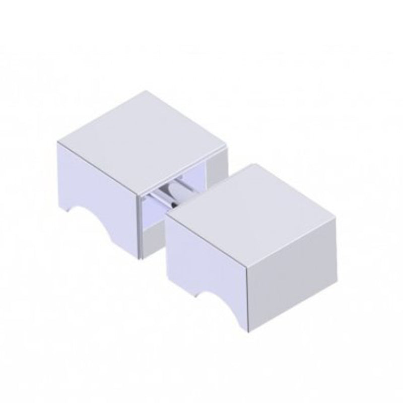 Berlin Double Knob Shower Door Handle - Door Mount - 2" Brass/Polished Chrome