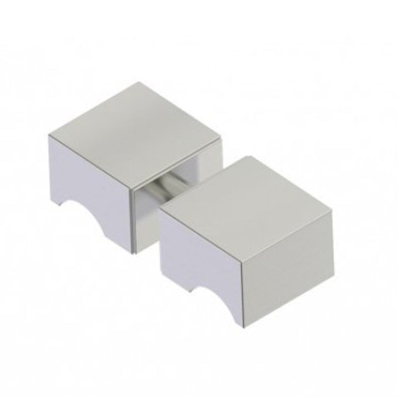 Berlin Double Knob Shower Door Handle - Door Mount - 2" Brass/Brushed Nickel