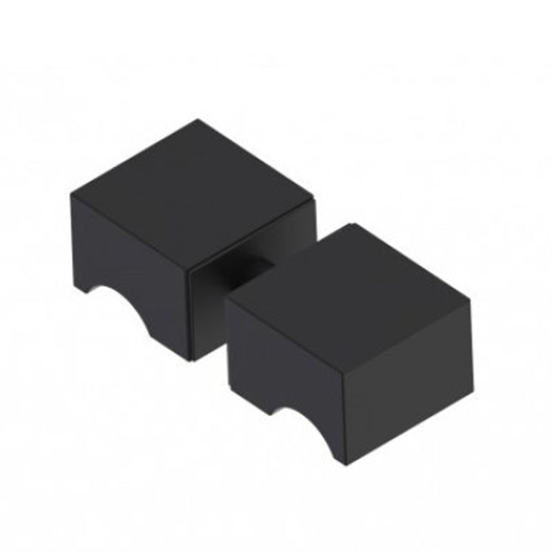 Berlin Double Knob Shower Door Handle - Door Mount - 2" Brass/Matt Black