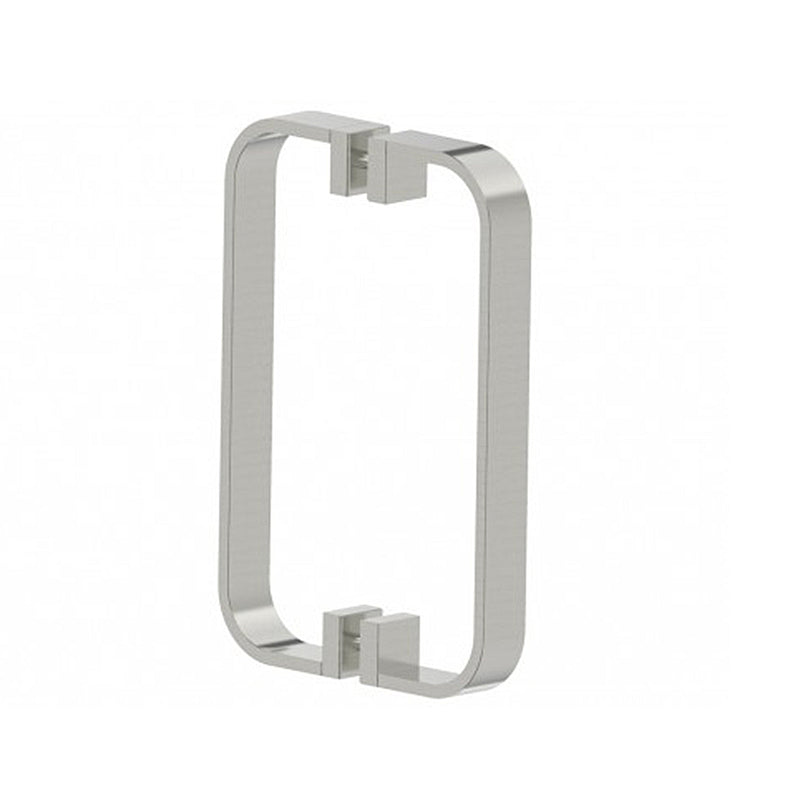 Cologne Double Shower Door Handle - Door Mount - 8" Brass/Brushed Nickel