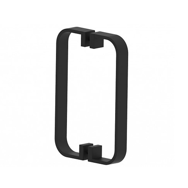 Cologne Double Shower Door Handle - Door Mount - 8" Brass/Matt Black