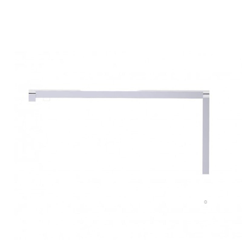 London Offset Shower Door Handle - Door Mount - 24" Brass/Polished Chrome